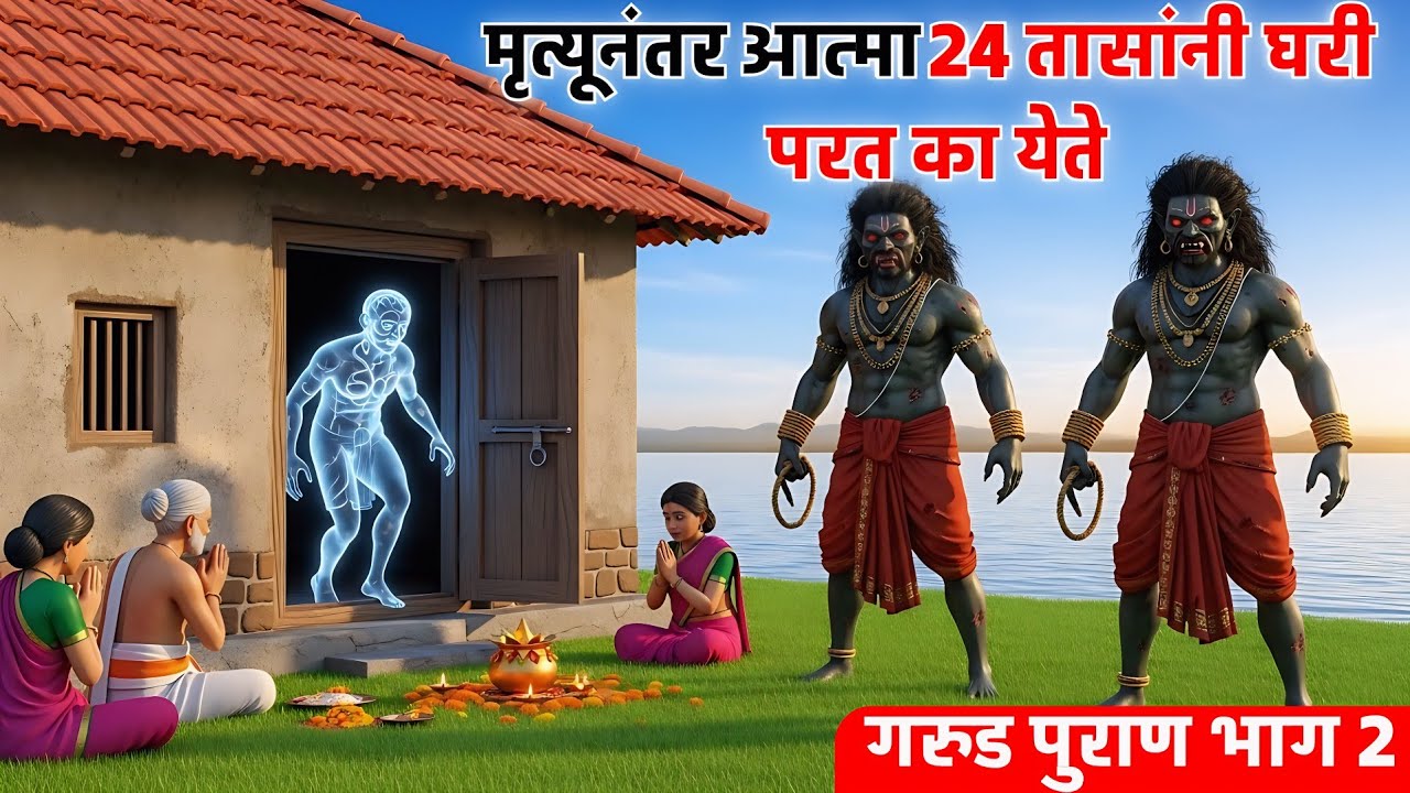 मृत्यूनंतर आत्मा 24 तासांनी घरी परत का येतो ? | गरुड पुराण भाग 2