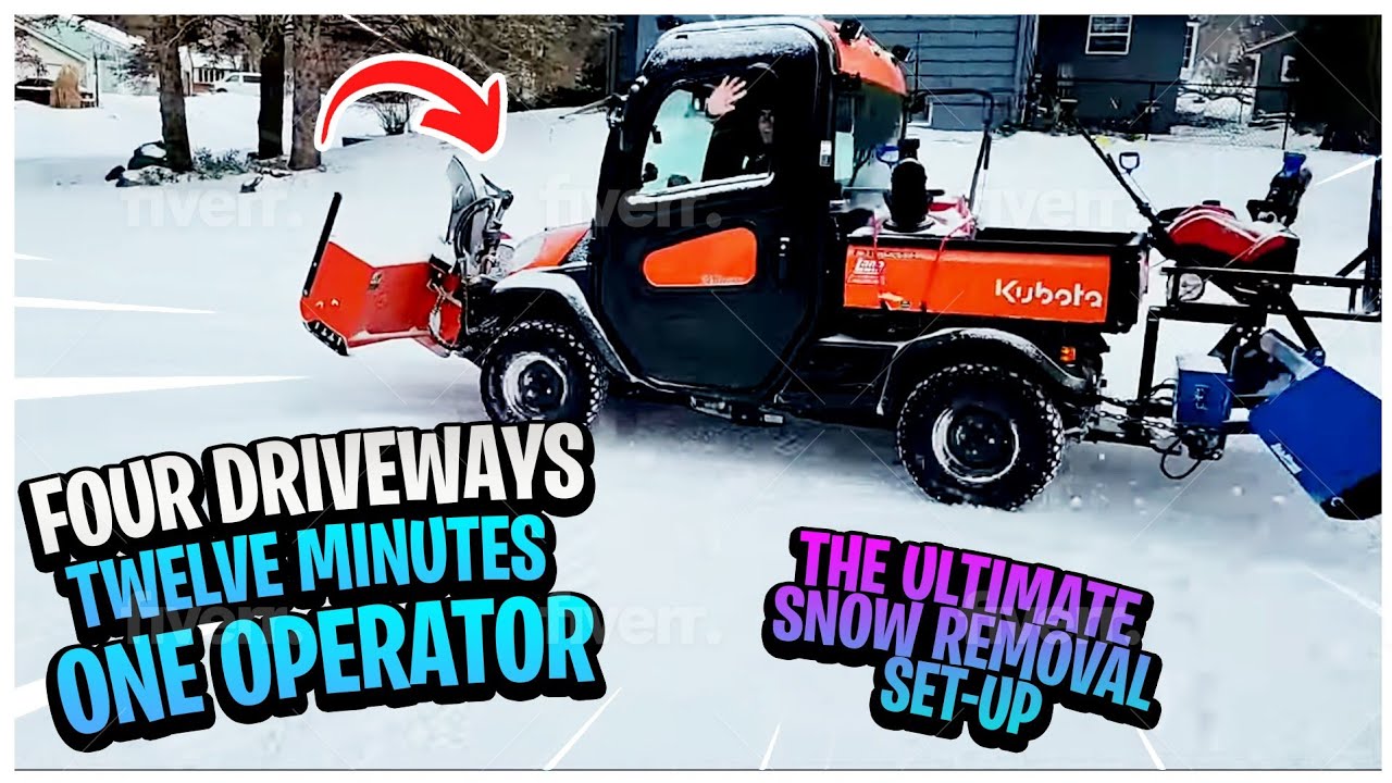 Kubota Tractor Plowing Snow | Best UTV for Snow Plowing | Kubota RTV 1100