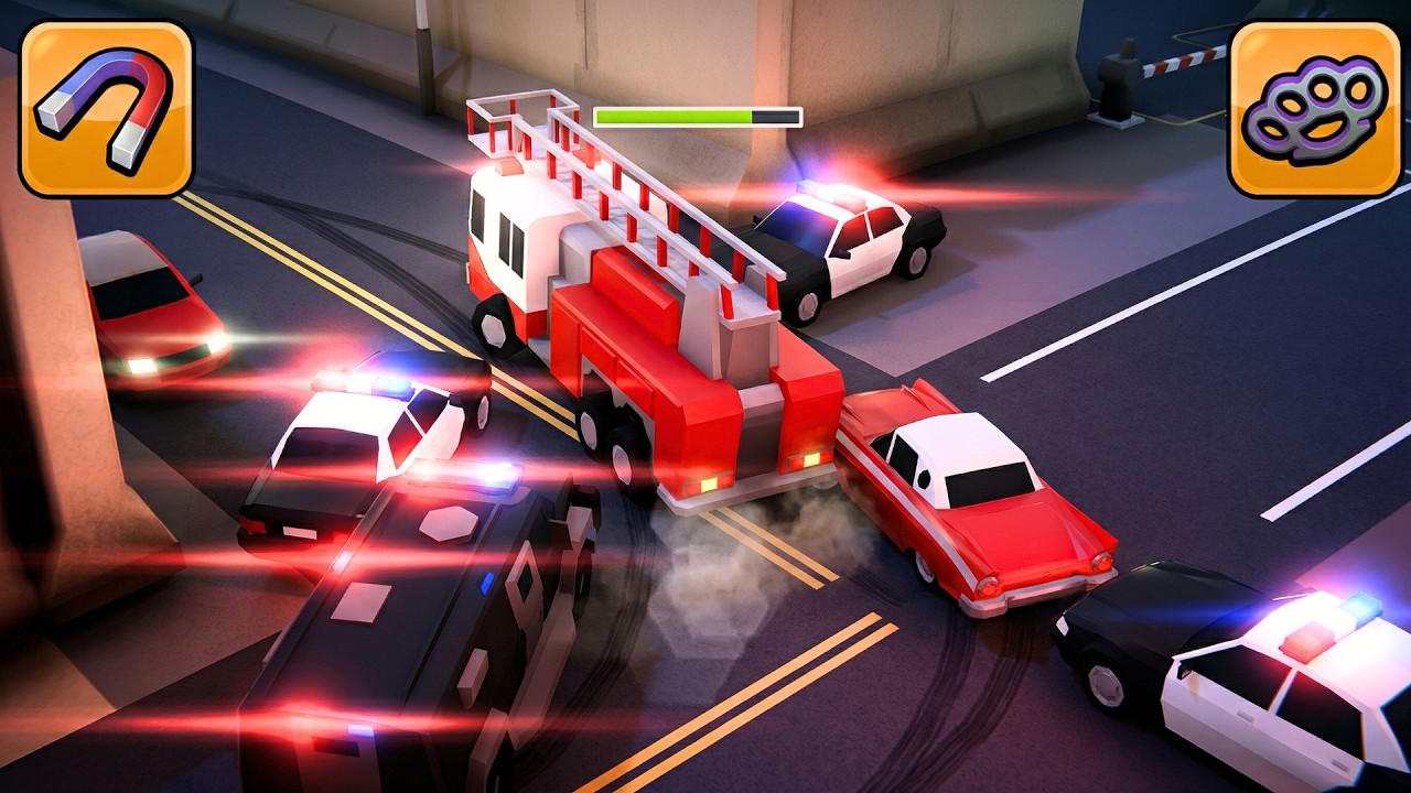 Reckless Getaway 2 - All Levels Gameplay iOS / Android Monster FIER FIGHTER VS CHASE