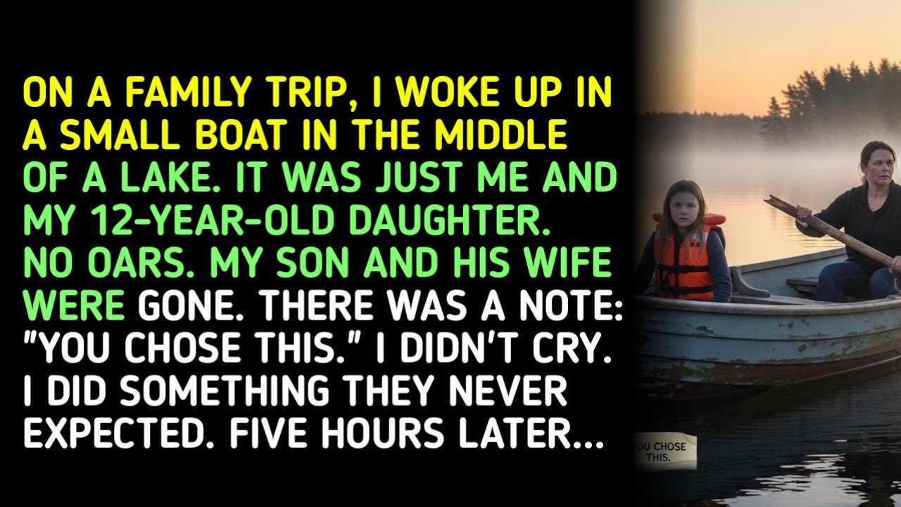 ON A FAMILY TRIP, I WOKE UP IN A SMALL BOAT IN THE MIDDLE OF A LAKE. IT WAS JUST ME AND MY 12-YEAR..