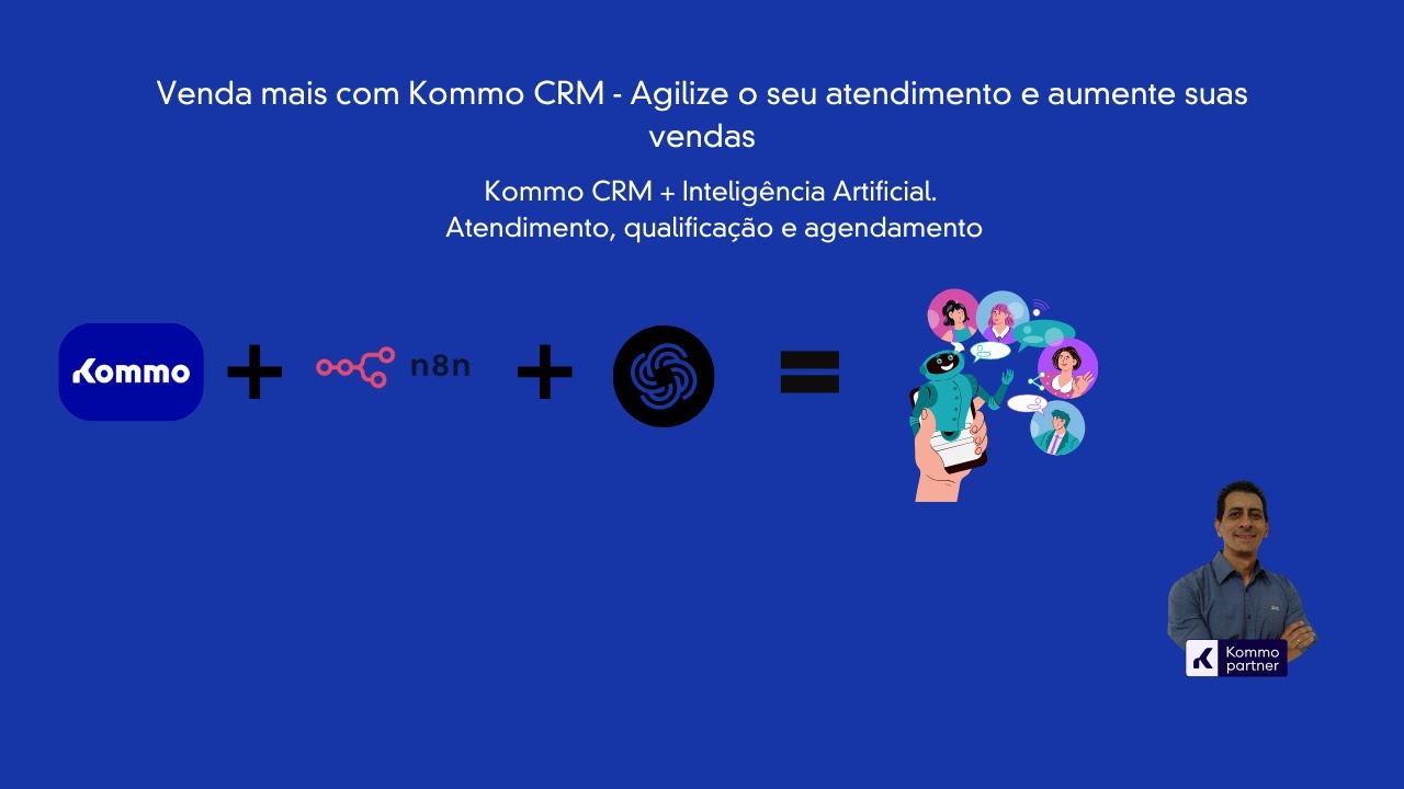 Kommo CRM com atendimento e agendamento usando IA