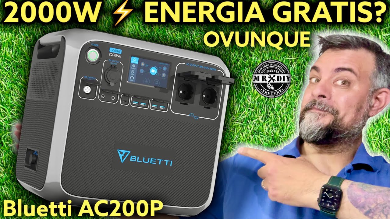 Corrente elettrica gratis? Puoi con questa power station da 2000W con picco da 4800W. Bluetti AC200P