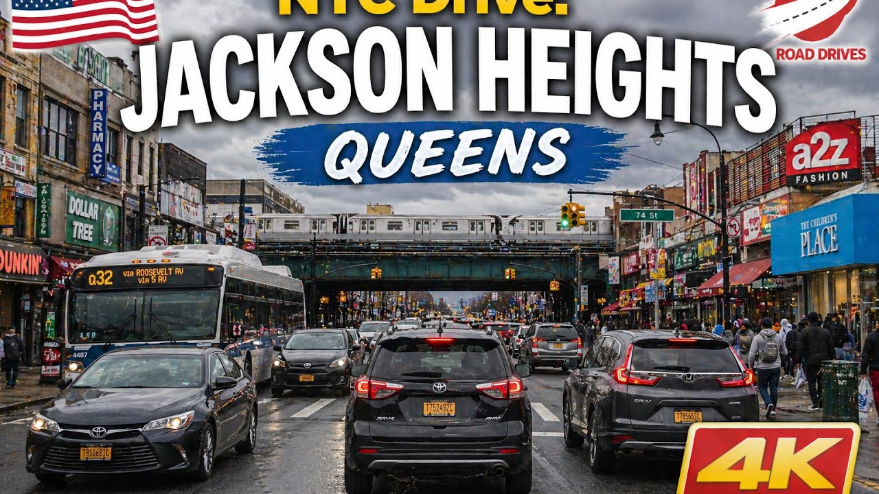 Driving Downtown - North Corona to Jackson Heights - Queens - New York - USA
