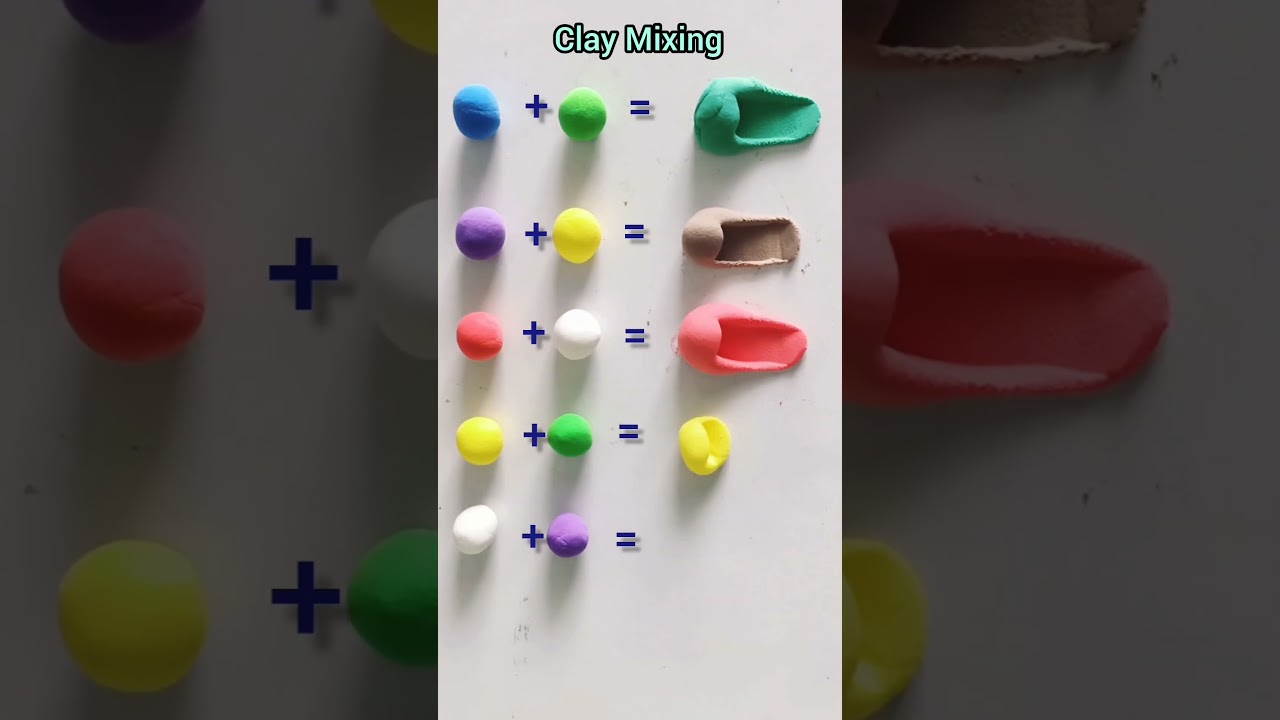 Clay colour mixing video | Mixing Clay | Colour Mixing | #colourmixing #shortvideo #colors #trending