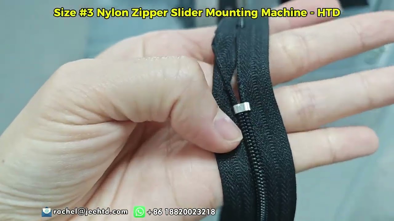 Size #3 Nylon Zipper Slider Mounting Machine   HTD
