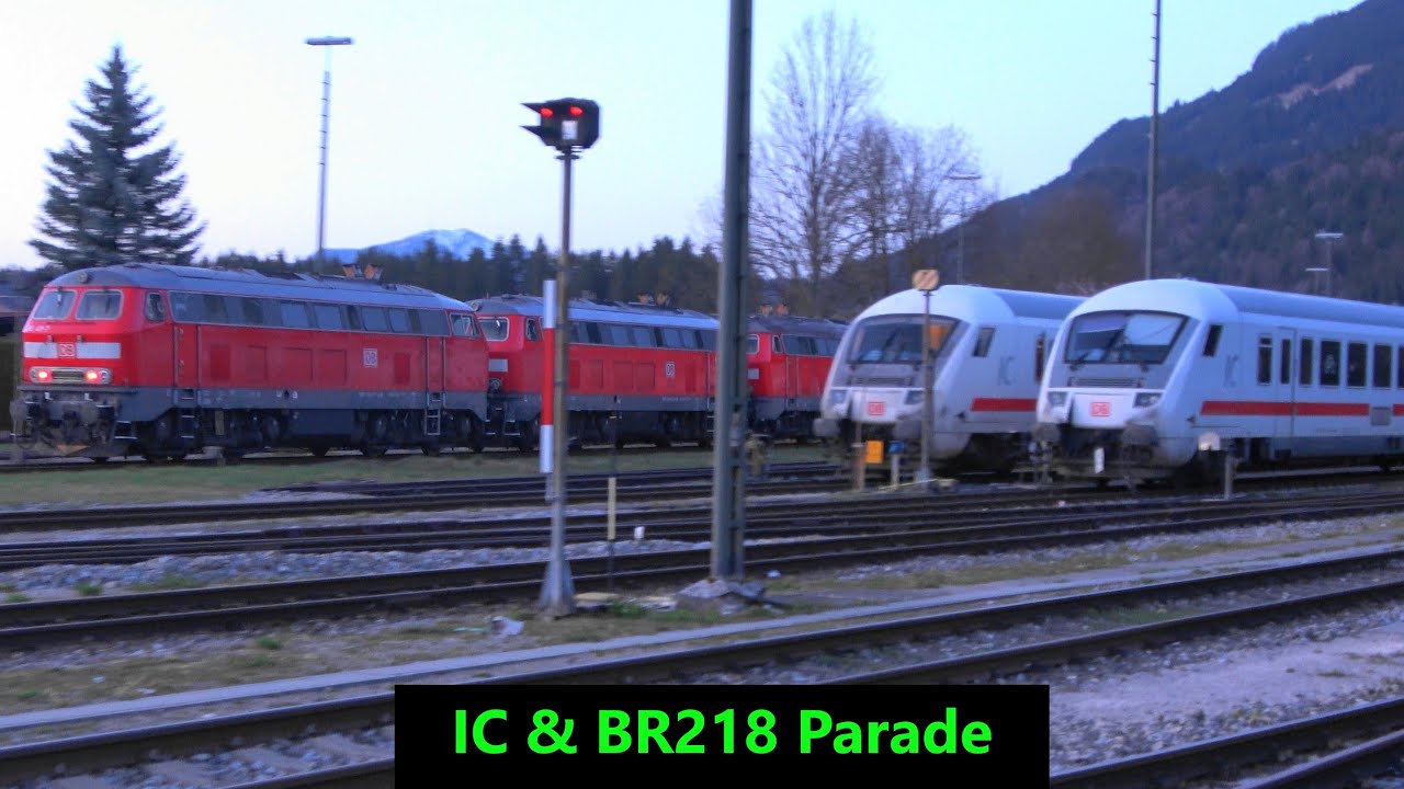 Oberstdorf Allgäu: IC & BR218 Parade, 218 411,  218 414,  218 429