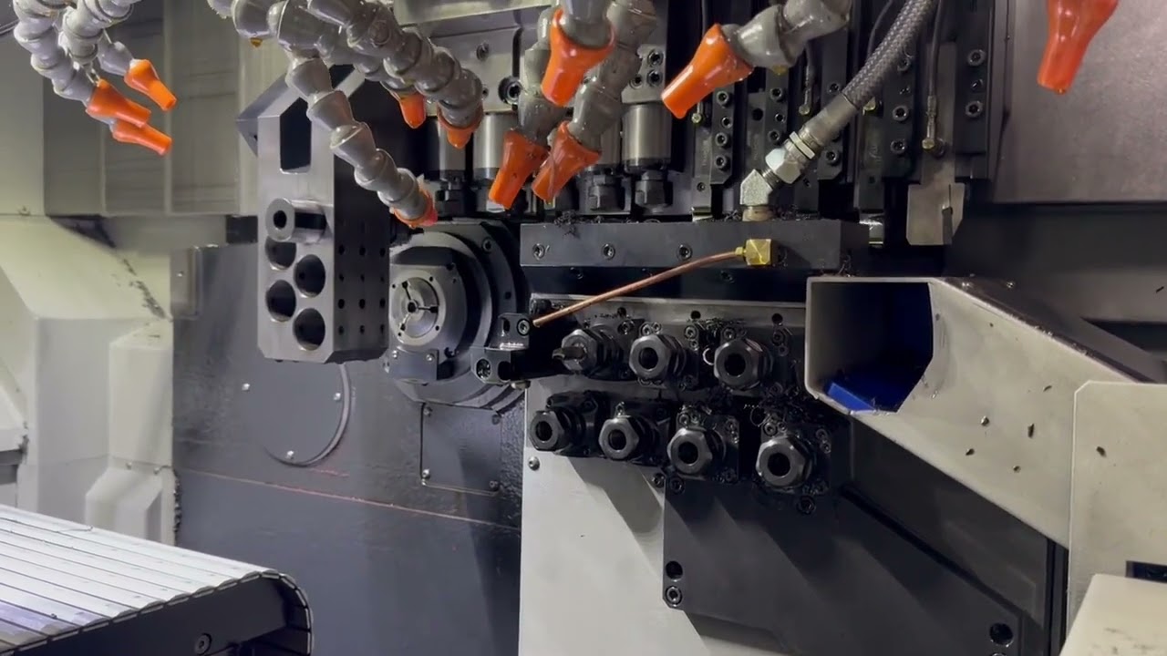 HANWHA XD 38 II CNC sliding headstock automatic lathe with c