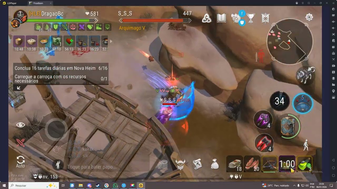 pvp mercenário frostborn