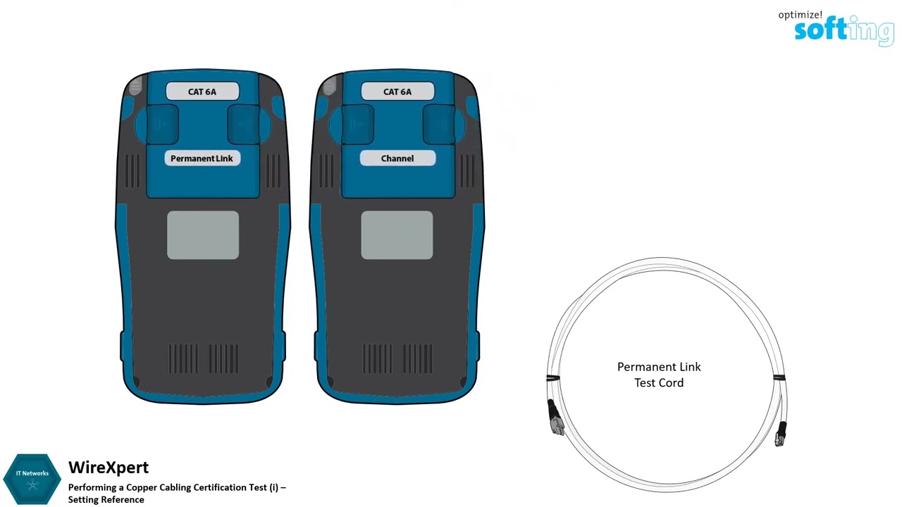 Setting Reference - Performing a Copper Cabling Certification Test