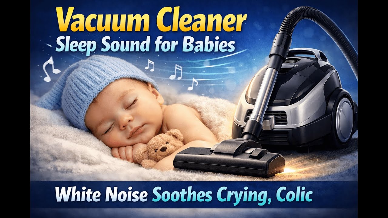 Vacuum Cleaner Sleep Sound for Babies | White Noise Soothes Crying, Colic | 3 Hours