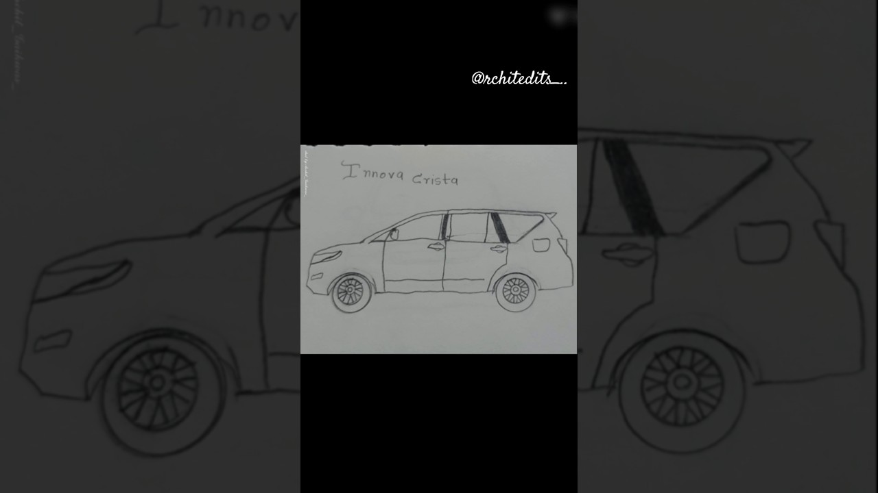 Drawing of Innova Crysta #automobile #innova #crystal  #toyota #innovacrysta