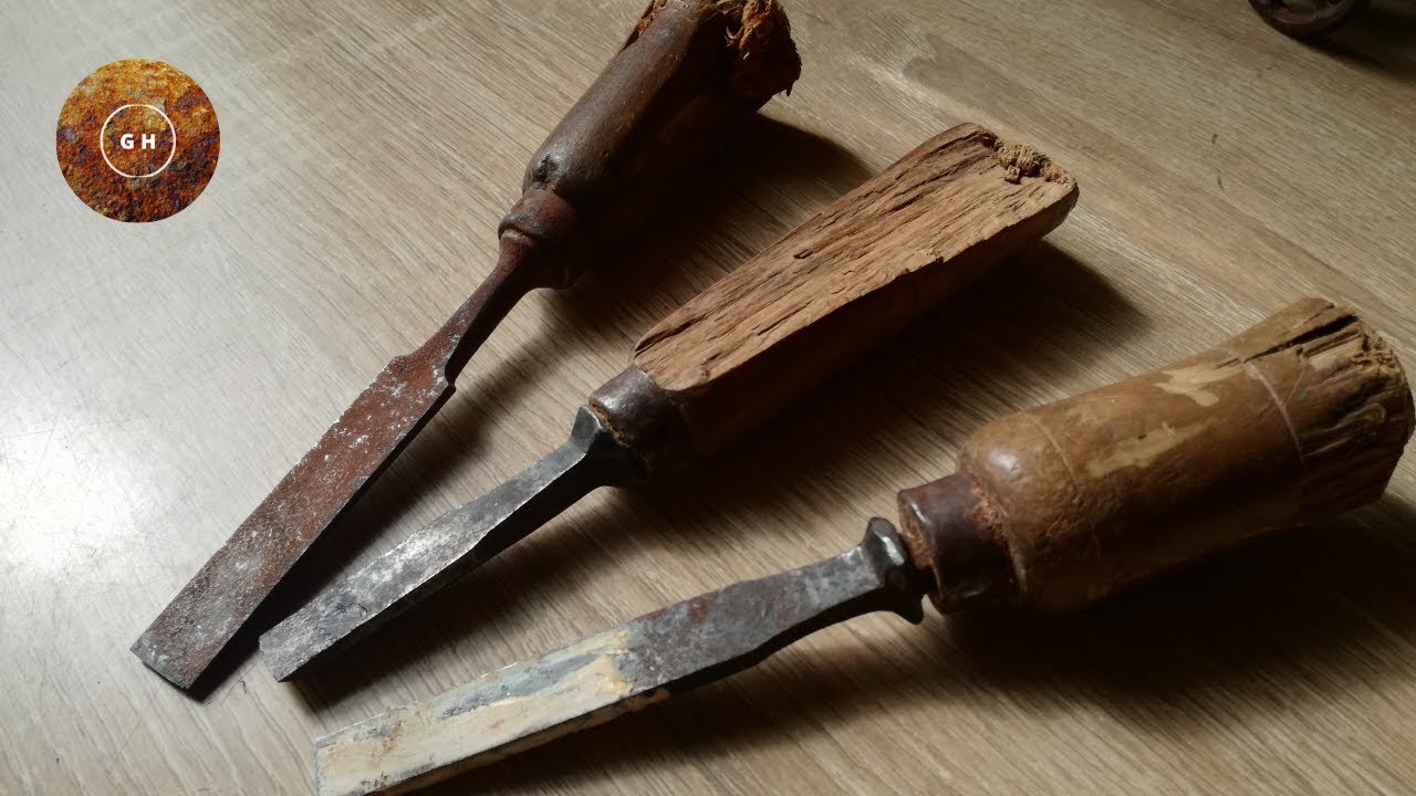 restauración de tres formones viejos