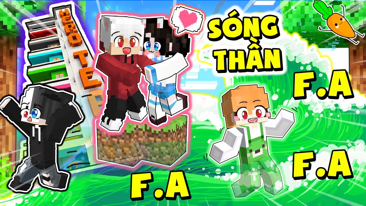 KAMUI Thử thách thoát khỏi SÓNG THẦN FA trong làng HERO TEAM Minecraft | BUỒN vì CƠM TRÓ KAIxSIM