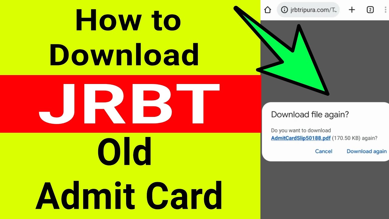 How to download JRBT old Admit Card | Full process explained | LDC Admit card