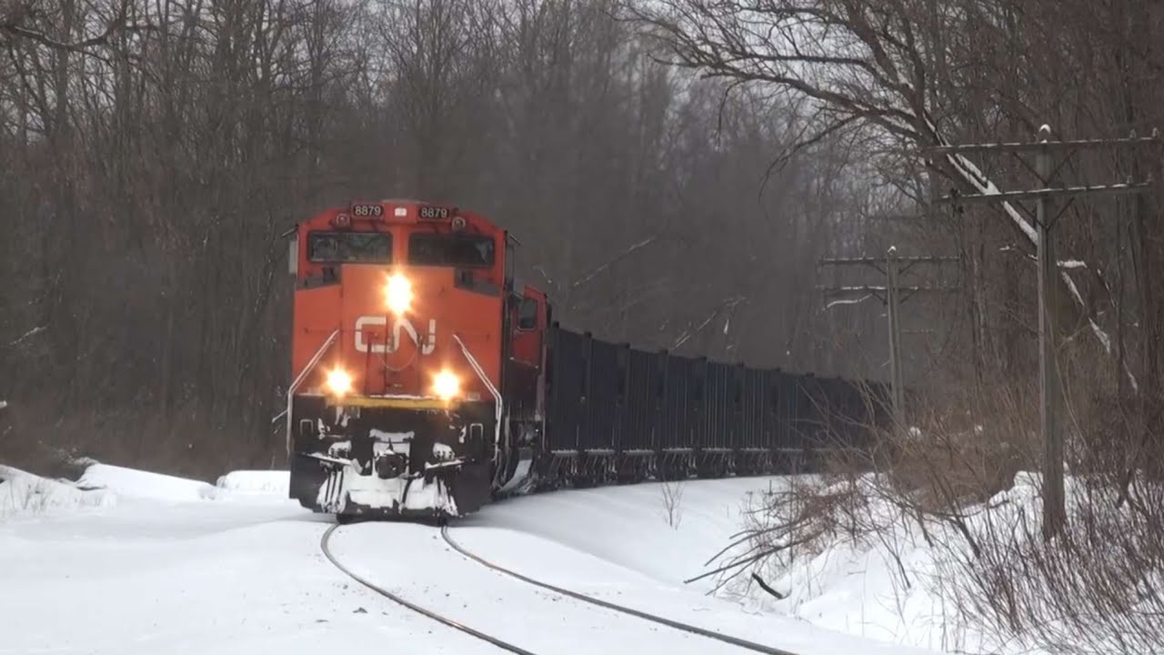 Bessemer and Lake Erie Iron Ore train. Southbound. Conneaut OH/Albion. February 7, 2026.