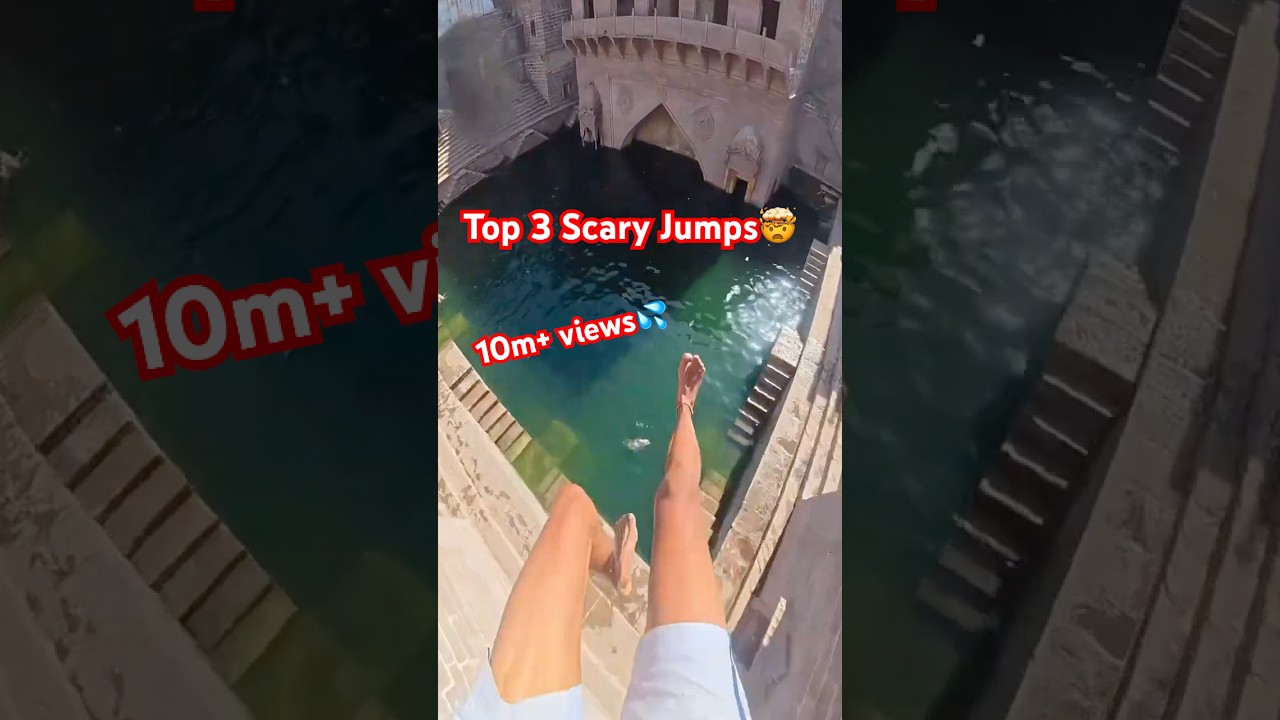 Top &ldquo;3&rdquo; Scary Jumps 🤯💦💯 #jump #top3 #cliffdiving #parkour #freerunning #viral