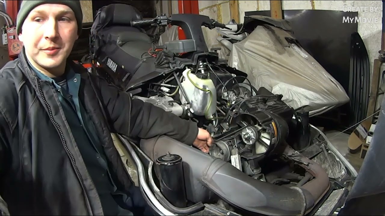 Yamaha vk540 Регулировка ремня охлаждения .