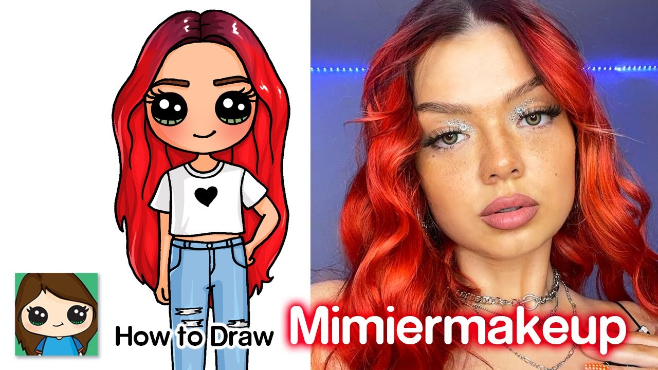 How to Draw Mirta Miler - Mimiermakeup | Famous TikToker