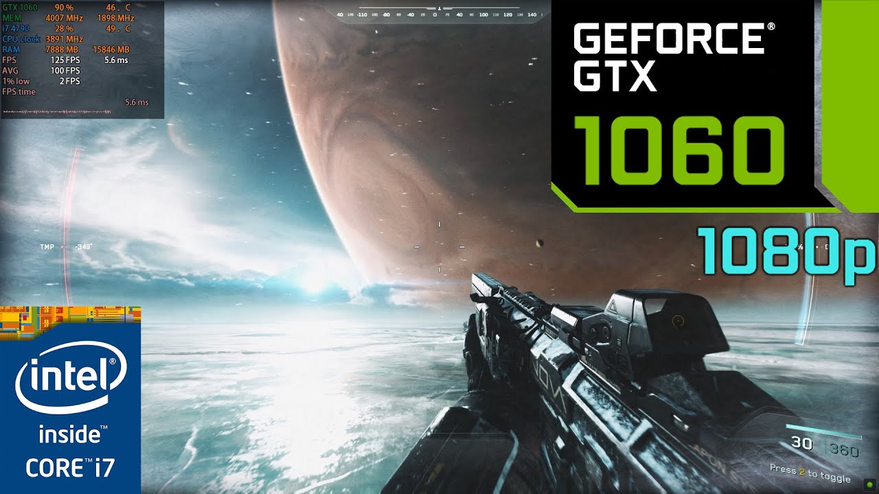 Call of Duty Infinite Warfare: GTX 1060 6GB x i7 4790 Ultra Graphics 1080p