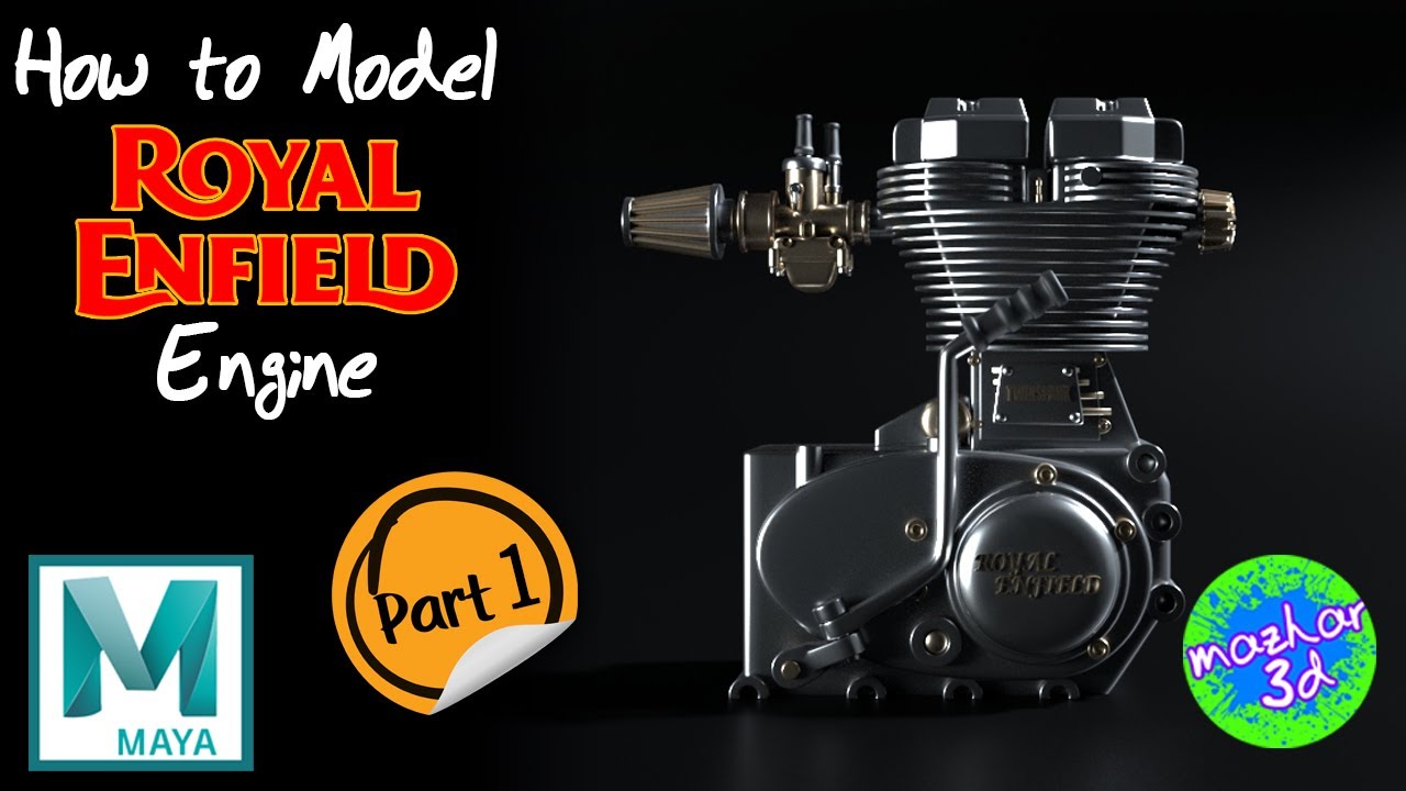 How to model Royal Enfield Engine in Autodesk Maya  | Hard surface | Autodesk Maya2021 | No1Trending