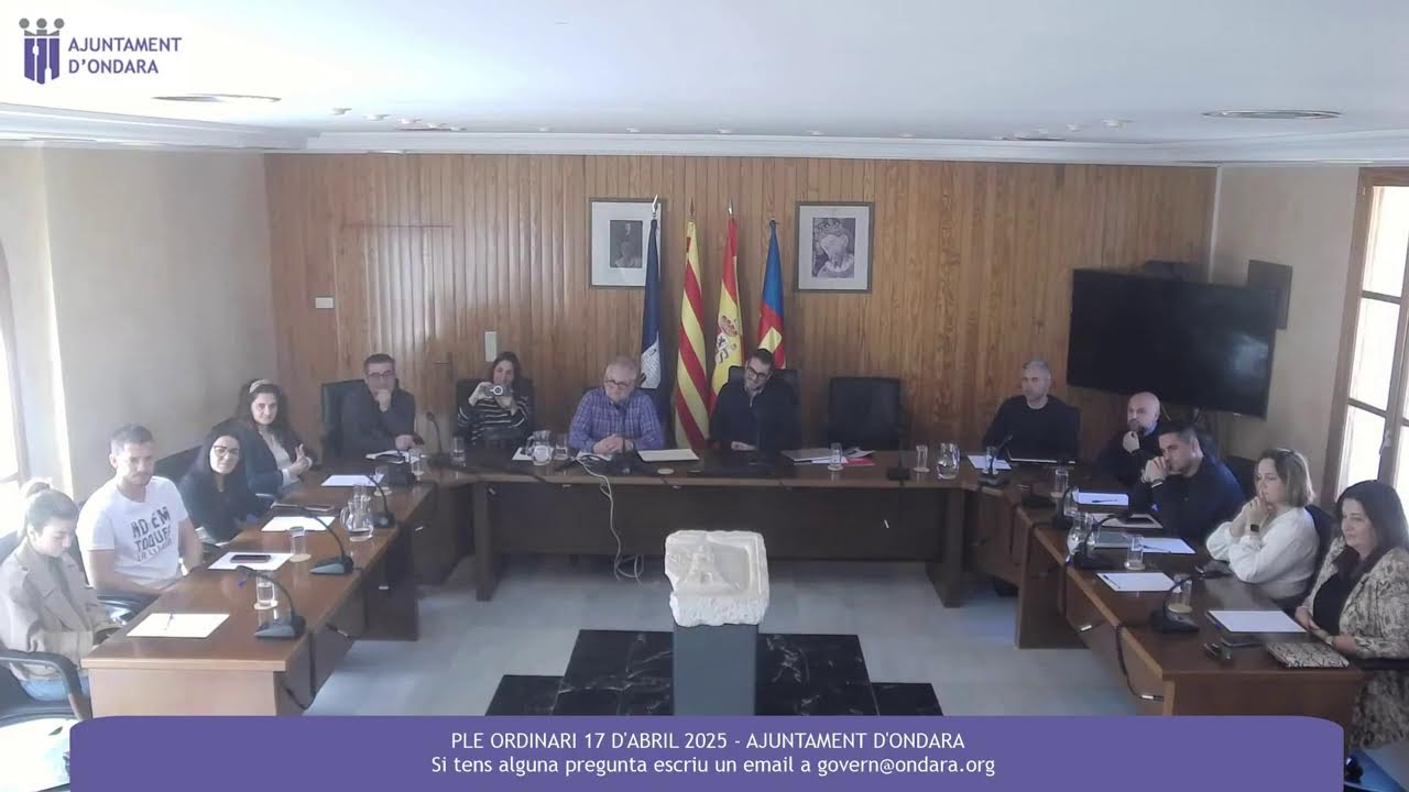 PLE ORDINARI 17 D'ABRIL DE 2025 - AJUNTAMENT D'ONDARA
