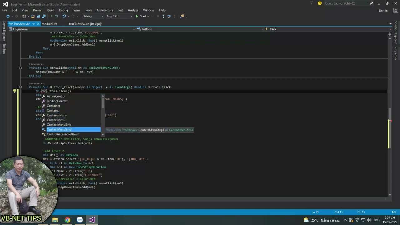 Dynamic right-click Menu and Ms-Access data | VB.NET TIPS