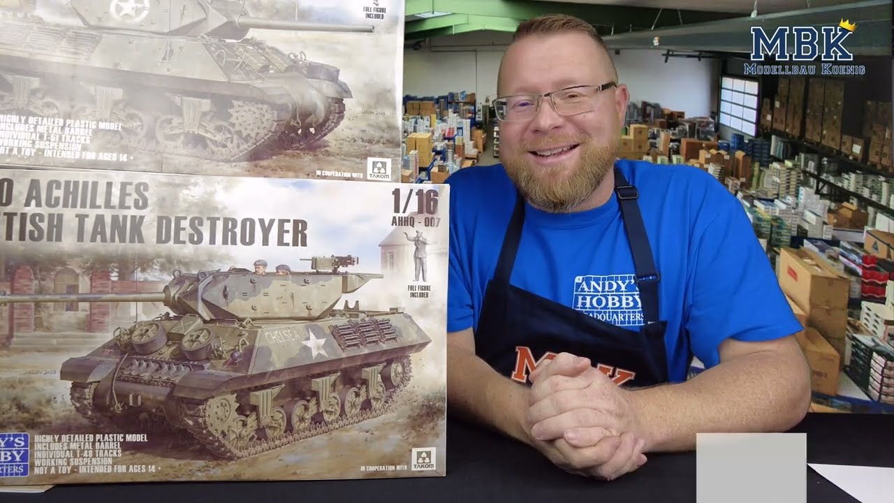 MBK packt aus SPEZIAL - 1:16 Tank Destr. M10 Wolverine, M10 Achilles IIc (Andy's Hobby Headq.)