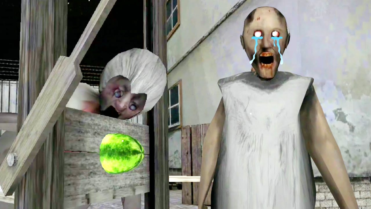 Cutting Slendrina's Mom With Watermelon In Granny V1.8 Sewer Escape