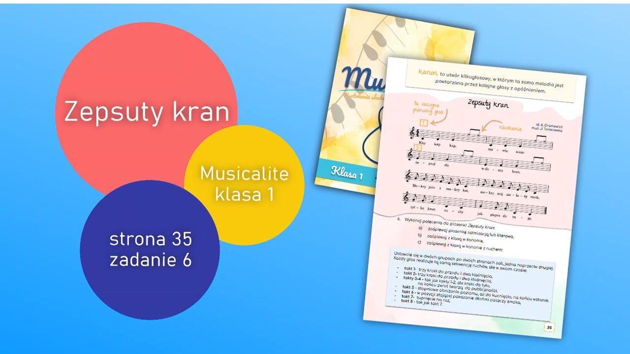 Zepsuty kran - kanon J.Tomkowska, A.Dramowicz (Musicalite klasa 1)
