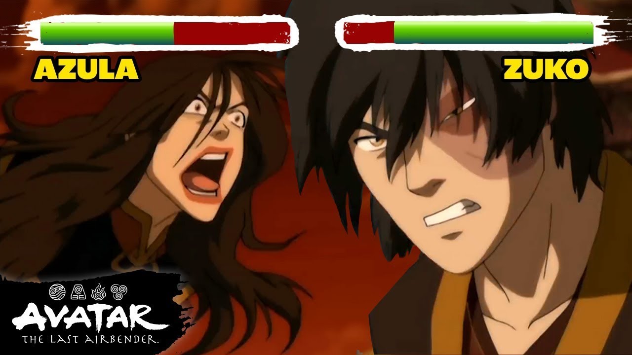 Zuko + Katara vs. Azula WITH HEALTHBARS 🕹 | Final Battle | Avatar: The Last Airbender