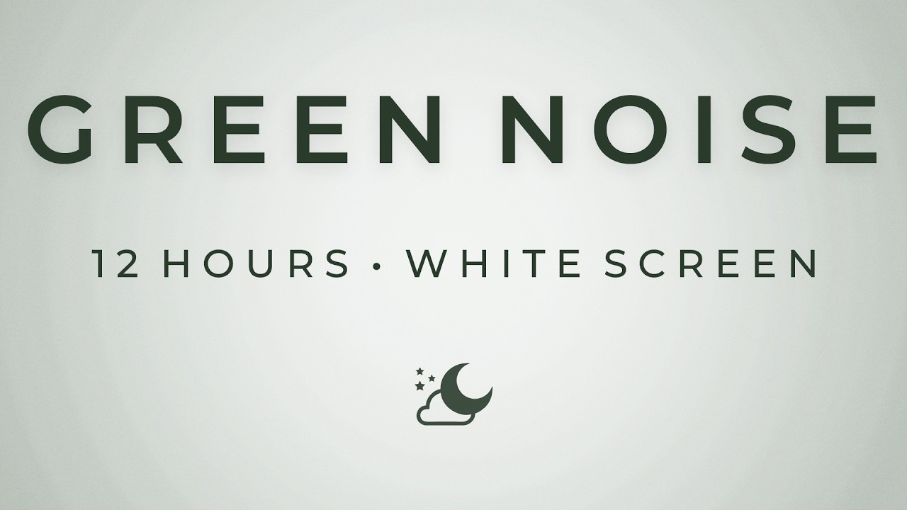 GREEN NOISE WHITE SCREEN &bull; 12-Hour Sleep Sounds Night Light