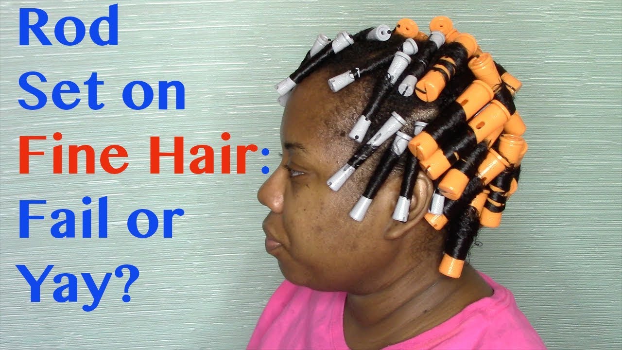 Rod Set on FINE Natural Hair