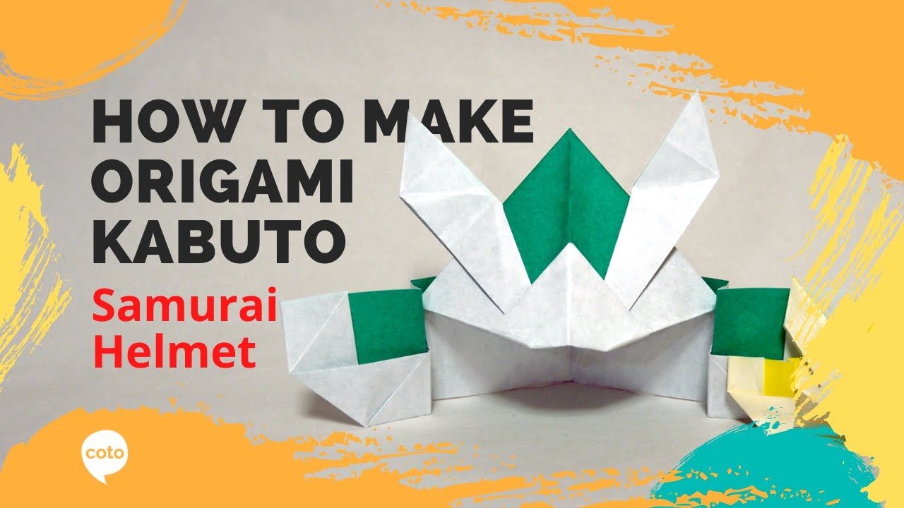 How to make origami Kabuto ( Samurai Helmet ) - Traditional Japanese culture 折り紙兜の折り方 (武士 侍)