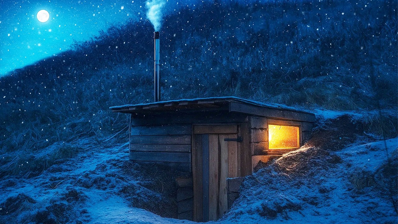 BUILDING MY BEST DUGOUT EVER FROM START TO FINISH. ALONE IN THE WILD. A HARSH WINTER IS COMING!