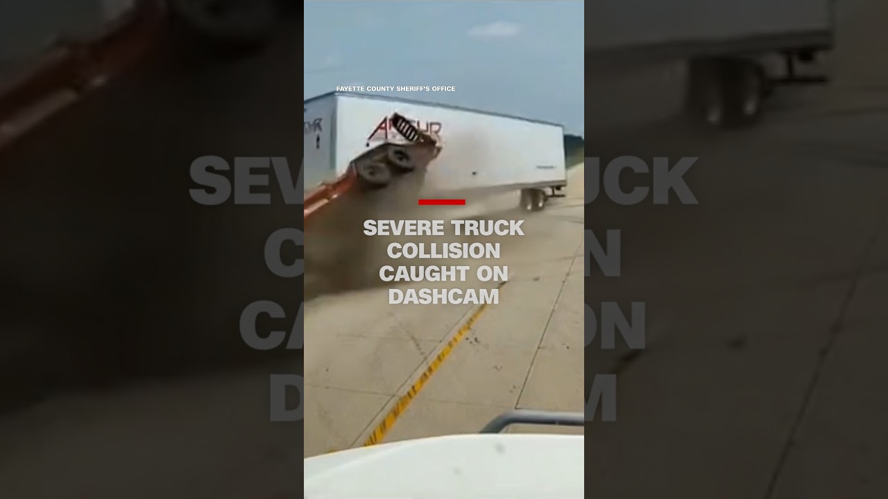 Severe truck collision caught on dashcam