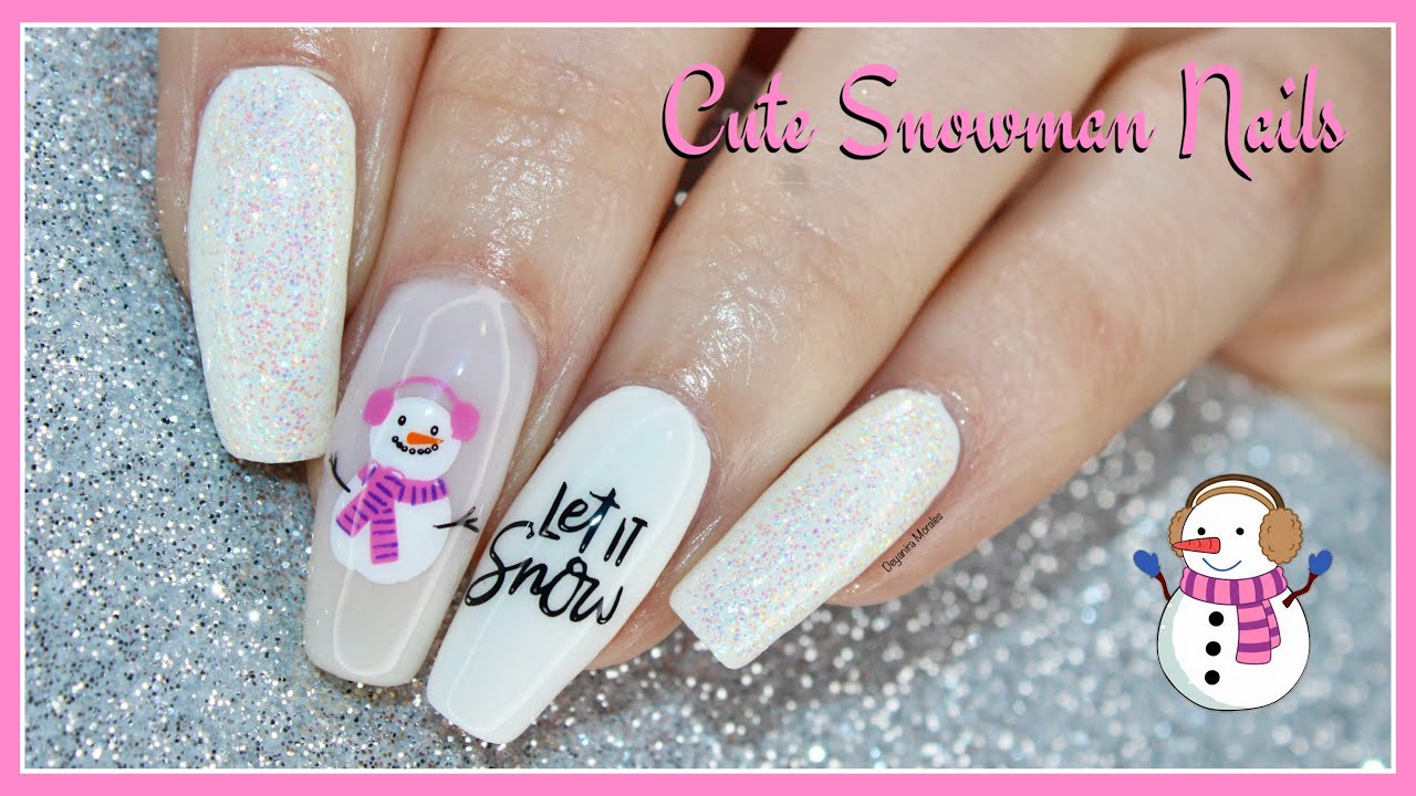 ⛄️ Cute Snowman Nail Art ❄️ || Cute Winter Nails with Regular Nail Polish at Home