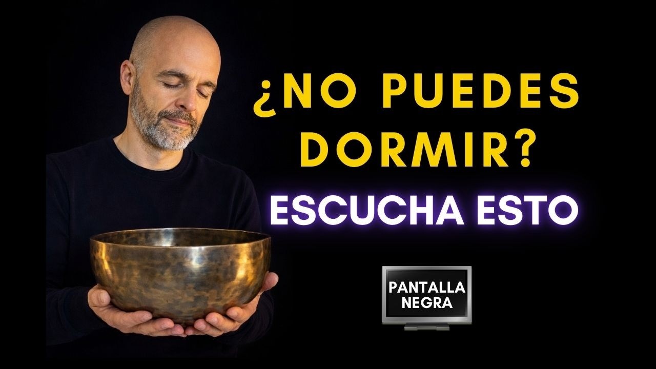 Vence el INSOMNIO con Cuencos Tibetanos Reales | Pantalla Negra para Descanso Total