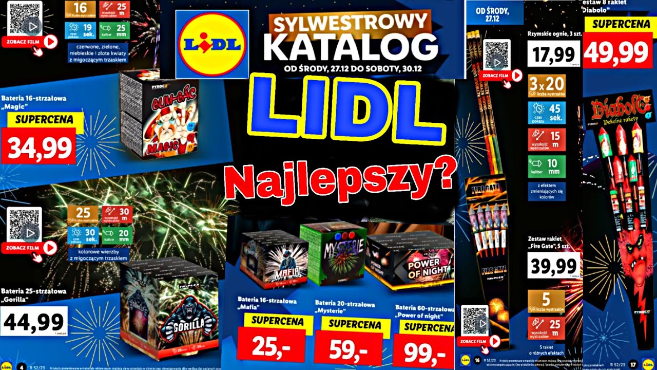💥 FAJERWERKI/PETARDY Z LIDLA! 🔴 CO WARTO KUPIĆ, PRZEGLĄD GAZETKI LIDL! NAJLEPSZY MARKET?!