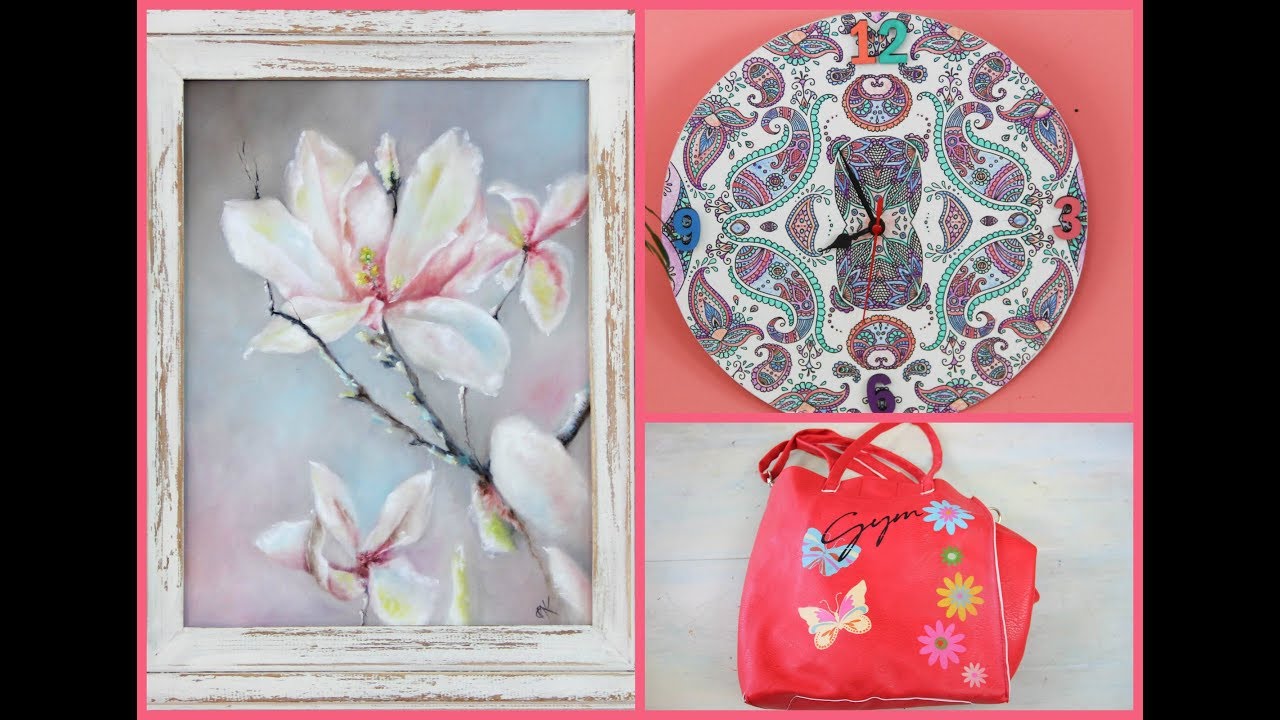 ManosalaObraTv Programa 84 PIntar al Oleo - Decoupage - Pintar Eco Cuero - Stencils