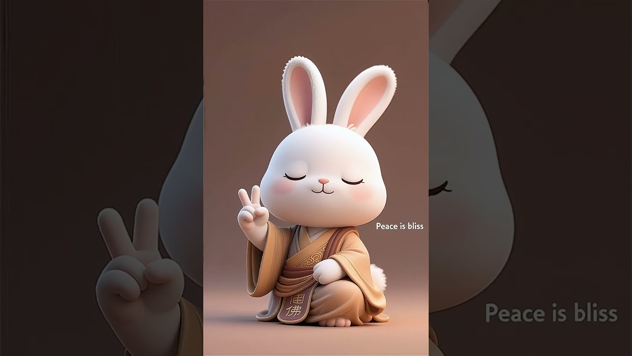 Cute rabbit says peace is bliss❤️#dailyshorts #dailycuteness #trending #cute #cutenessoverload #love