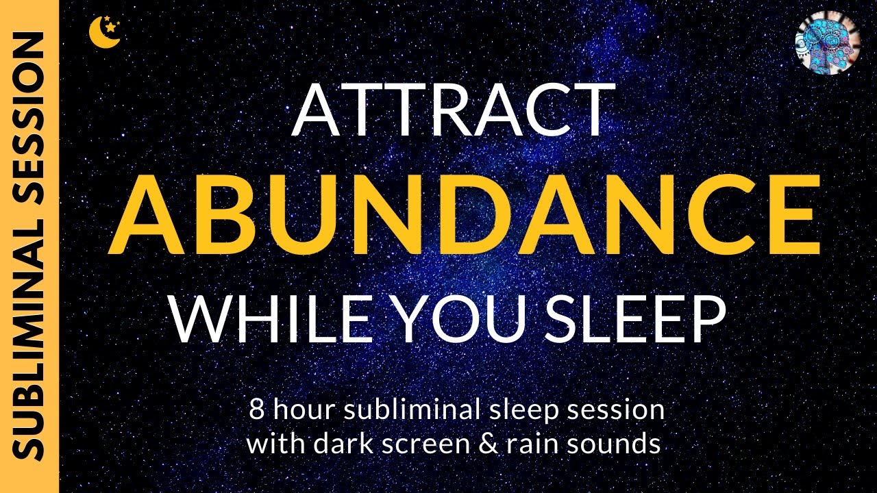ATTRACT ABUNDANCE WHILE YOU SLEEP | Subliminal Affirmations & Relaxing Rain Sounds [DARK SCREEN]