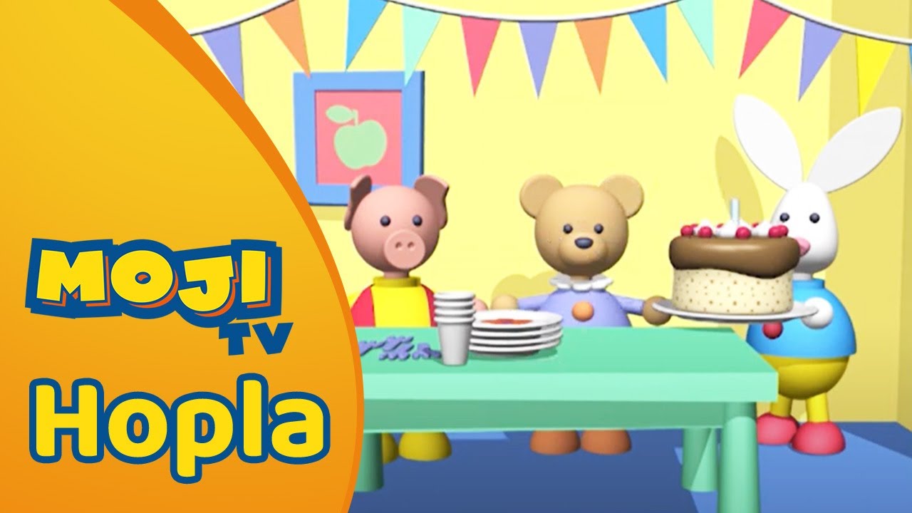 FEEST MET EEN TAART 🎂 | HOPLA 🐇 | Nederlandse Kinderseries | MojiTV