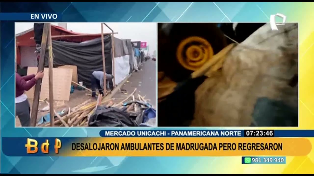 Comas: Desalojan a comerciantes de mercado de Unicachi, pero ellos siguen regresando