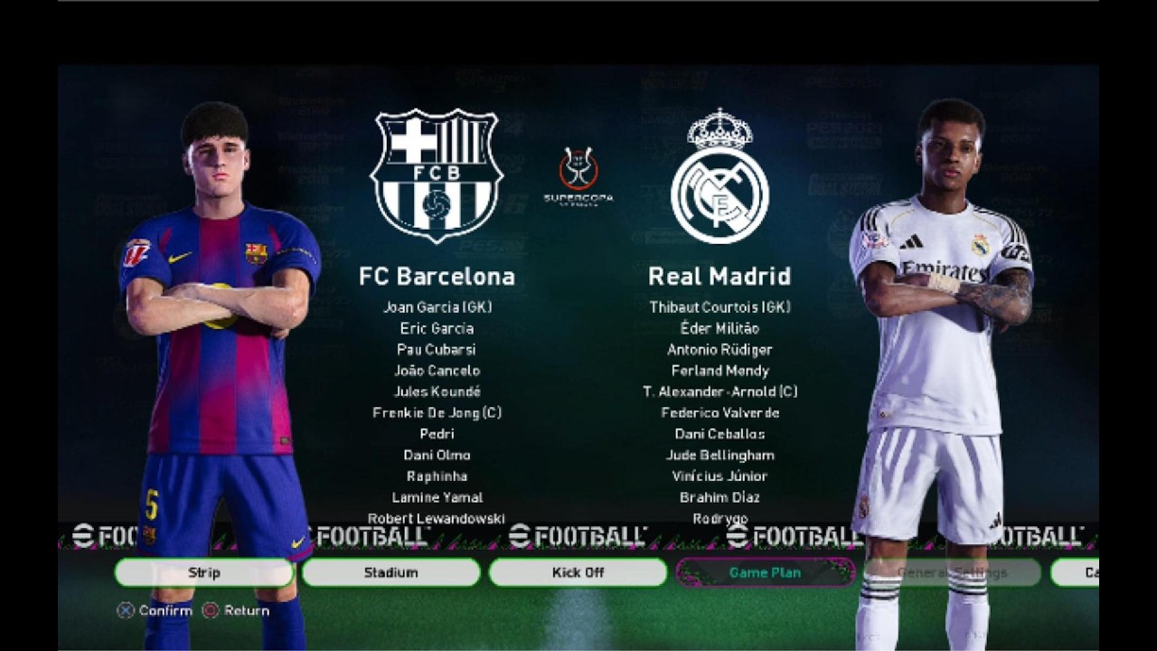 Master League - SuperCopa de Espana Final - FC Barcelona vs Real Madrid _ PES 2021 Update