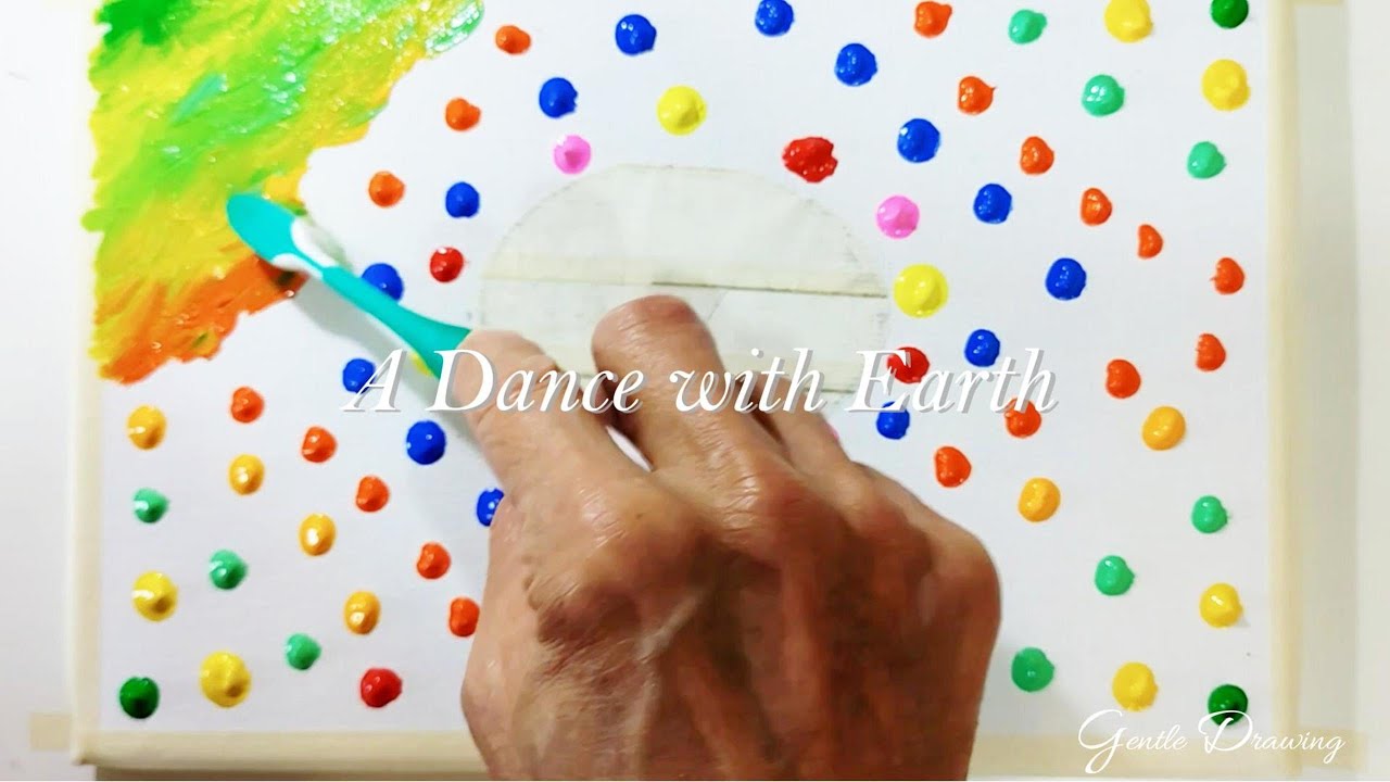 Gentle Lines | A Dance with Earth Acrylic Painting Process | Calm Art