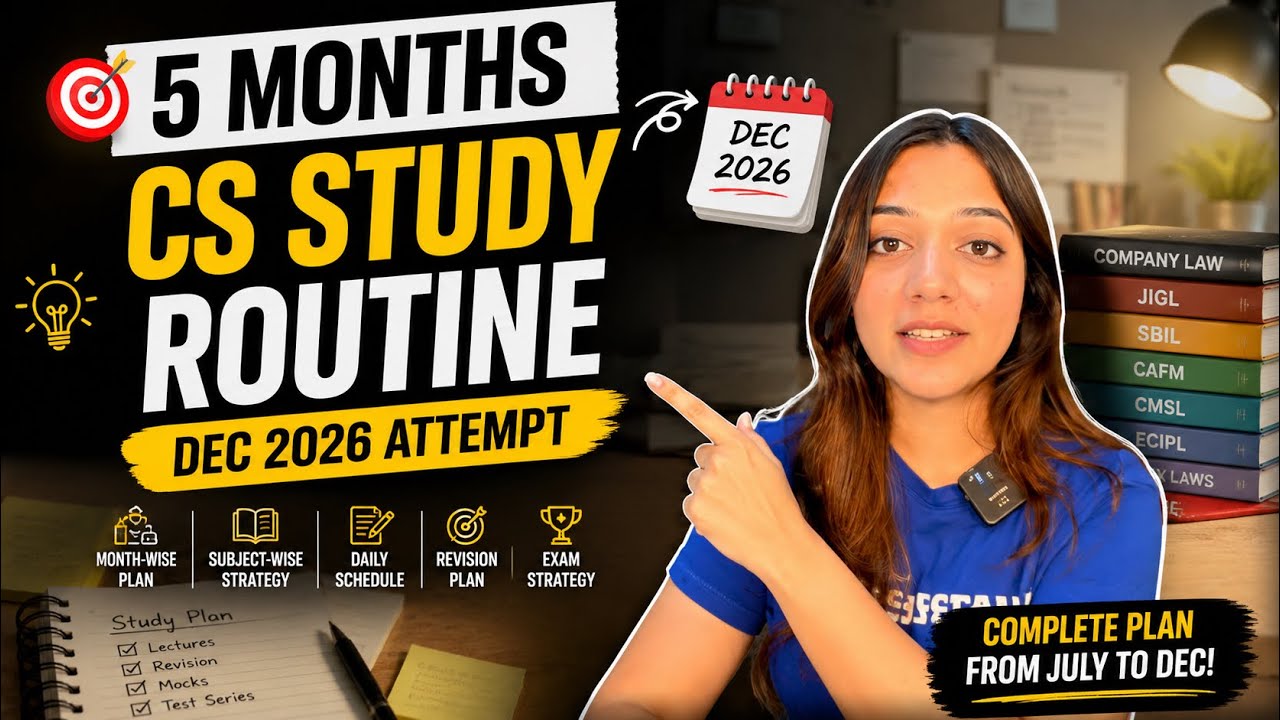 5 Months CS Study Routine for AIR | Study Plan + Strategy | Dec 2026 | Neha Patel 