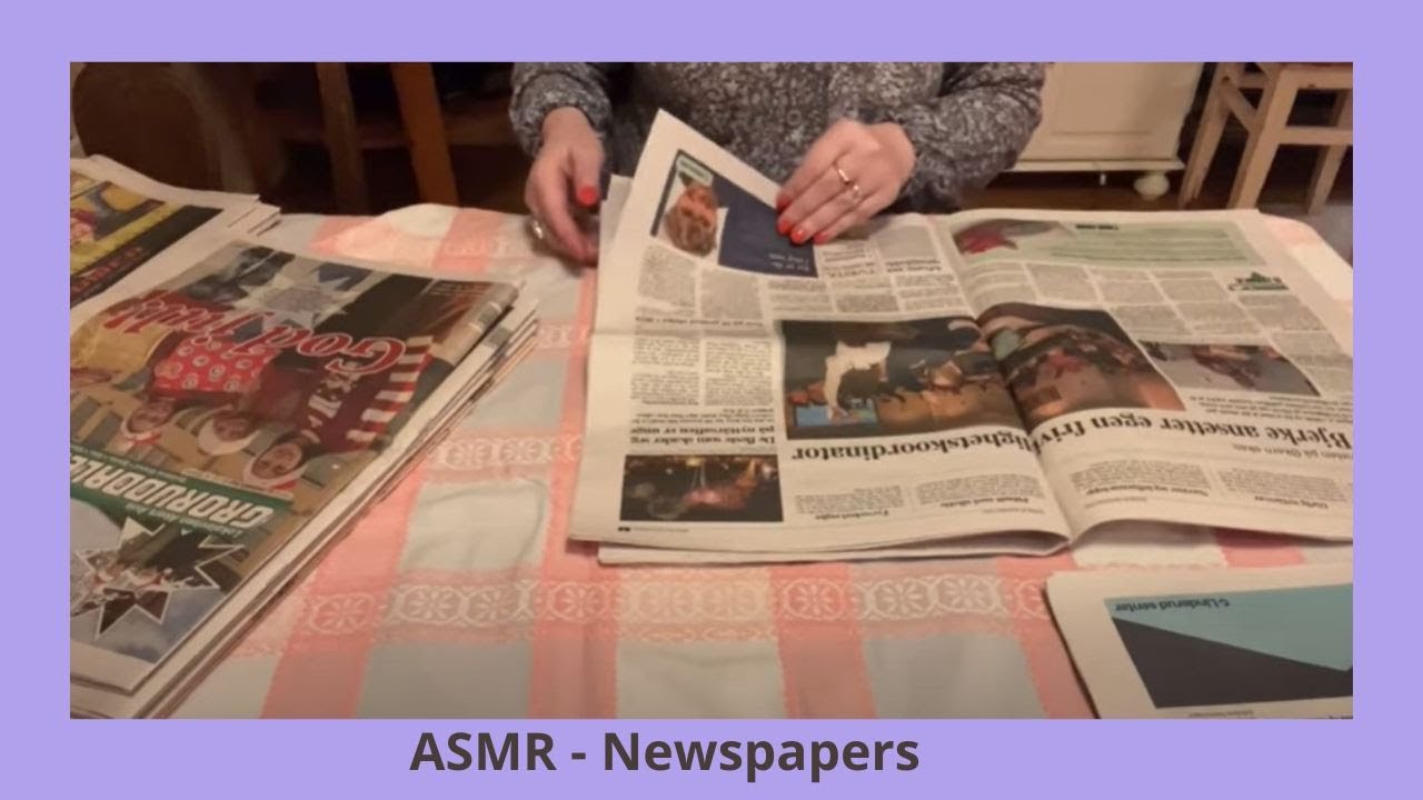 ASMR | Newspaper sorting, page turning and ripping paper sounds | No talking