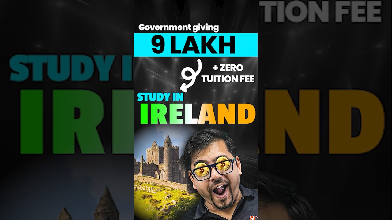 9 Lakh with Zero Tuition fee in Ireland 🤩😃 #studyabroadfree #education #shorts #studyabroad
