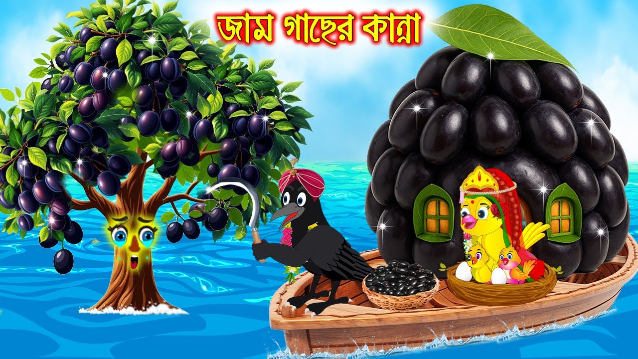 জাম গাছের কান্না | Jam Gacher Kanna | Bangla Cartoon | moral stories | Pakhir Golpo | Tuntuni Golpo