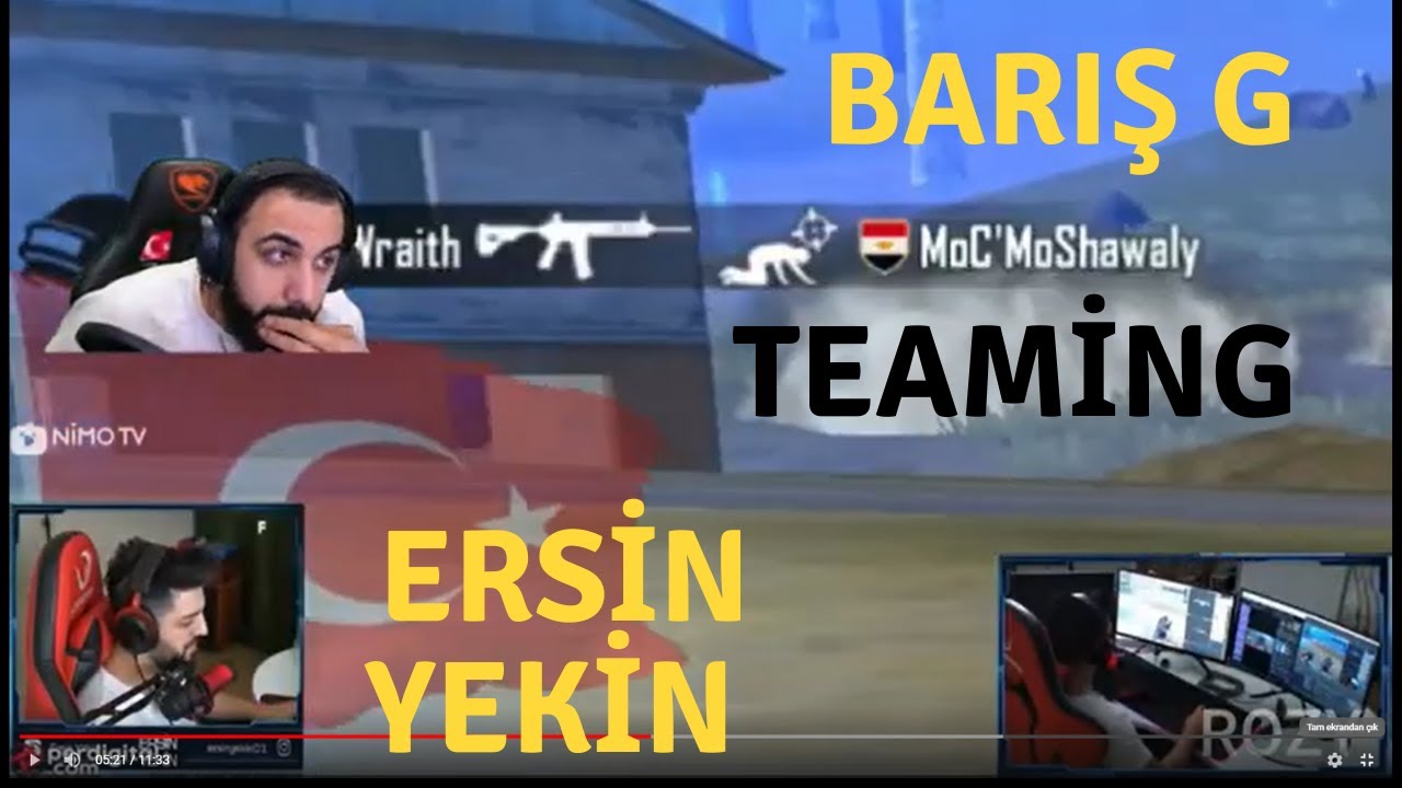 BARIŞ G  TEAMİNG YAPAN YOUTUBERLARI İZLİYOR MEZARCI ERSİN YEKİN DOCH VURAL ÜZÜL